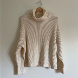 ✿ Zara Cream Knit Turtleneck Sweater Size S